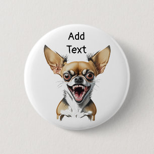 Gepersonaliseerde Mean Chihuahua   Grappige honden Ronde Button 5,7 Cm