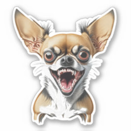 Gepersonaliseerde Mean Chihuahua | Grappige honden Sticker