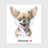 Gepersonaliseerde Mean Chihuahua | Grappige honden Sticker (Vel)