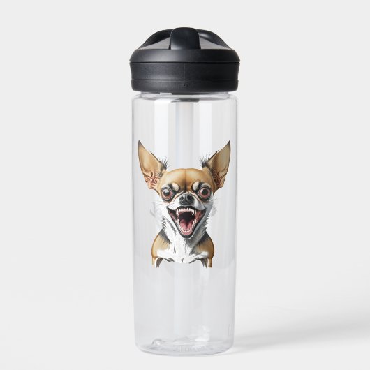 Gepersonaliseerde Mean Chihuahua | Grappige honden Waterfles (Voorkant)