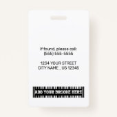 Gepersonaliseerde medewerker foto verpleegster Paa Badge (Achterkant)