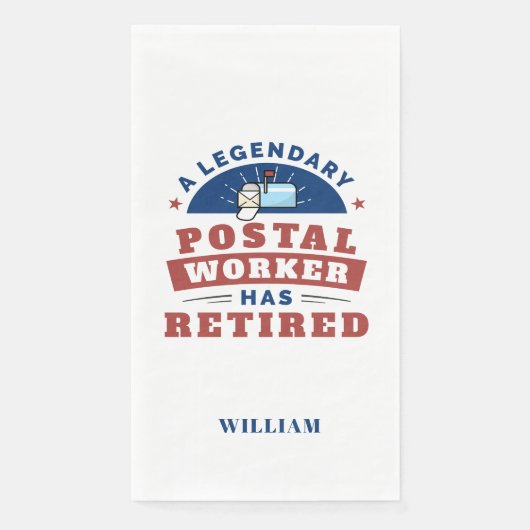 Gepersonaliseerde medewerker van het postkantoor i servet (Voorkant)