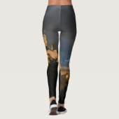Gepersonaliseerde Medieval Castle Mode Yoga Naam Leggings (Achterkant)
