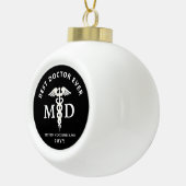 Gepersonaliseerde Medisch Arts Professionele Kerst Keramische Bal Ornament (Rechts)