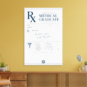 Gepersonaliseerde medische afstudeerklas 2026 canvas afdruk (Insitu (Woonkamer))