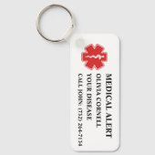 Gepersonaliseerde Medische Alarm Medische Informat Sleutelhanger (Voorkant)