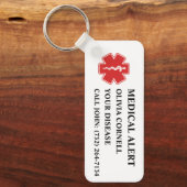 Gepersonaliseerde Medische Alarm Medische Informat Sleutelhanger (Voorkant)