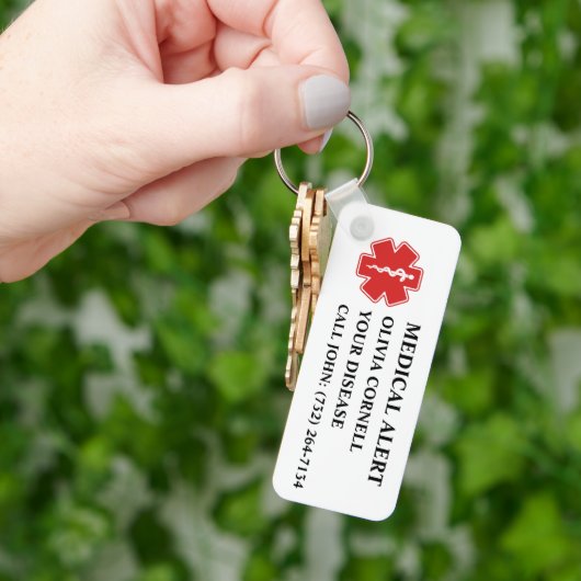 Gepersonaliseerde Medische Alarm Medische Informat Sleutelhanger (Hand)