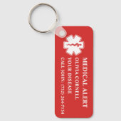 Gepersonaliseerde medische alarm medische informat sleutelhanger (Voorkant)