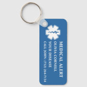 Gepersonaliseerde medische alarm medische informat sleutelhanger (Voorkant)