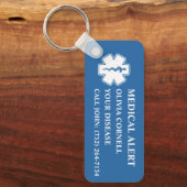 Gepersonaliseerde medische alarm medische informat sleutelhanger (Voorkant)