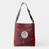 Gepersonaliseerde medische assistent Burgundy Crossbody Tas (Achterkant)