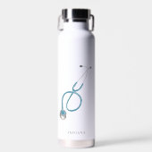 Gepersonaliseerde medische assistent stethoscoop s waterfles (Voorkant)