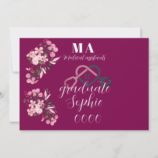 Gepersonaliseerde medische assistenten afgestudeer kaart (Voorkant)