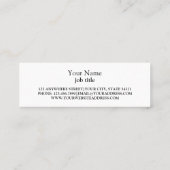 Gepersonaliseerde medische Caduceus zwart Mini Visitekaartje (Achterkant)