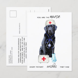 Gepersonaliseerde medische Schattigee Nursing Dog  Feestdagenkaart