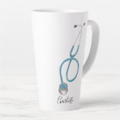 Gepersonaliseerde Medische School Afstuderen Steth Latte Mok (Rechterhoek)