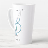 Gepersonaliseerde Medische School Afstuderen Steth Latte Mok (Linkerhoek)