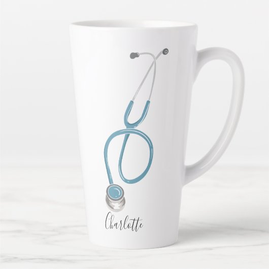 Gepersonaliseerde Medische School Afstuderen Steth Latte Mok (Rechts)