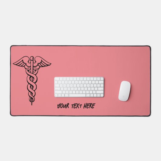 Gepersonaliseerde Medische Symbool Desk Mat (Keyboard & Muis)