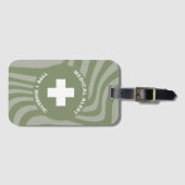 Gepersonaliseerde medische waarschuwing Diabetisch Bagagelabel (Voorkant (horizontaal))