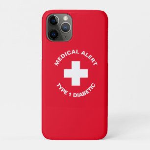 Gepersonaliseerde medische waarschuwing Diabetisch Case-Mate iPhone Case