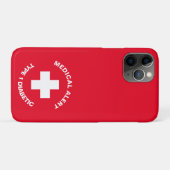 Gepersonaliseerde medische waarschuwing Diabetisch Case-Mate iPhone Case (Achterkant (horizontaal))