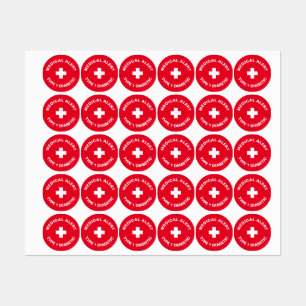 Gepersonaliseerde medische waarschuwing Diabetisch Labels