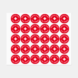 Gepersonaliseerde medische waarschuwing Diabetisch Labels