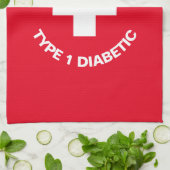 Gepersonaliseerde medische waarschuwing Diabetisch Theedoek (Gevouwen)