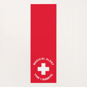 Gepersonaliseerde medische waarschuwing Diabetisch Yogamat (Achterkant)