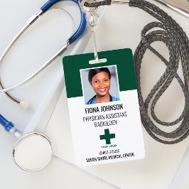 Gepersonaliseerde Medische Werknemer Logo Foto Badge