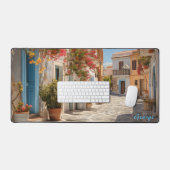 Gepersonaliseerde Mediterrane eiland Street Desk M Bureaumat (Keyboard & Muis)