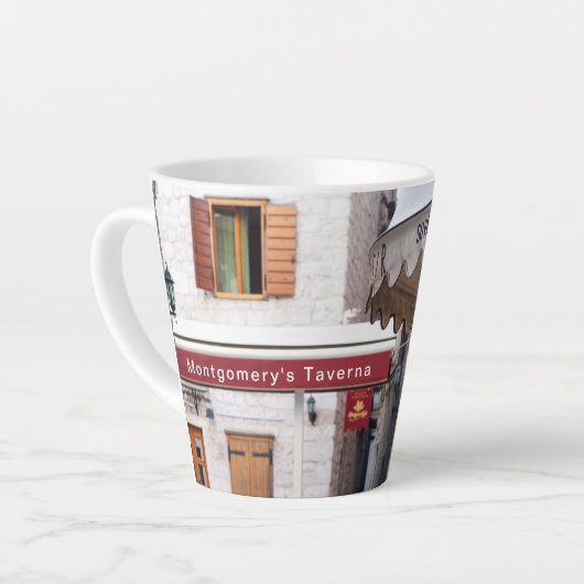 Gepersonaliseerde mediterrane scène Latte Mok (Linkerhoek)