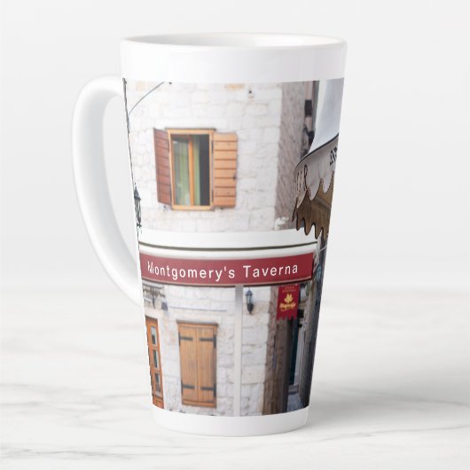 Gepersonaliseerde mediterrane scène Latte Mok (Linkerhoek)