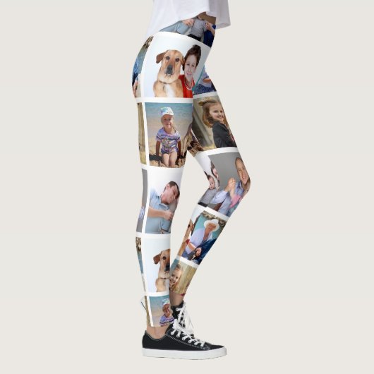 Gepersonaliseerde Meerdere Foto Collage Sjabloon Leggings (Rechts)