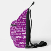 Gepersonaliseerde meertalige gezondheidstekst uw k sling bag (Rechts)