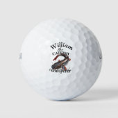 Gepersonaliseerde meerval 2 fluistervisser golfballen (Voorkant)