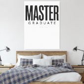Gepersonaliseerde Meester Afgestudeerde 2026 Naam Canvas Afdruk (Insitu (Slaapkamer))