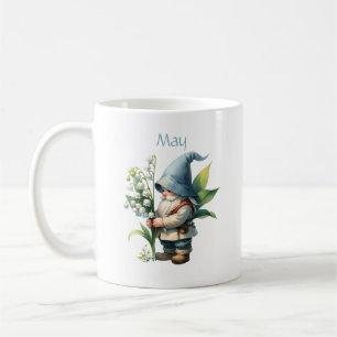 Gepersonaliseerde mei Geboortemaand Tuin Gnoom Koffiemok