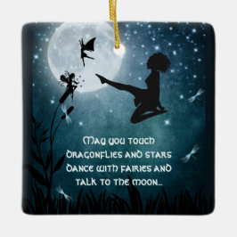 Gepersonaliseerde mei U danst met Fairies Irish Da Keramisch Ornament