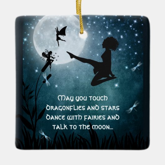 Gepersonaliseerde mei U danst met Fairies Irish Da Keramisch Ornament (Voorkant)