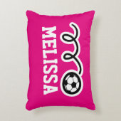 Gepersonaliseerde meidenkussens met schattig voetb decoratief kussen (Voorkant(Verticaal))