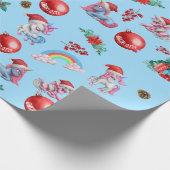 Gepersonaliseerde Meisje Kerst Wrapping Papier Een (Hoek)