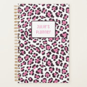 Gepersonaliseerde Meisje Leopard Planner (Voorkant)