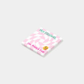 Gepersonaliseerde Meisje Lunch Box Notities Retro Post-it® Notes (Schuin)