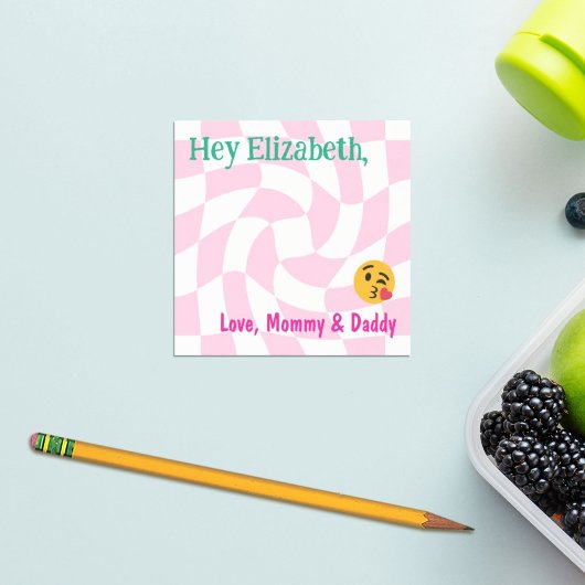 Gepersonaliseerde Meisje Lunch Box Notities Retro Post-it® Notes