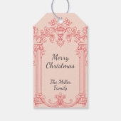 Gepersonaliseerde  Meisje met Roze Bauble Cadeaulabel (Achterkant)