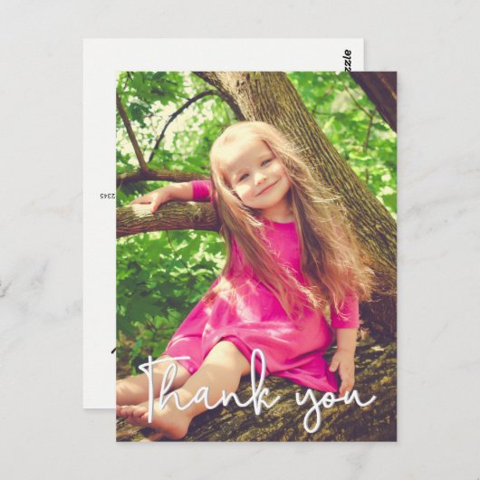 Gepersonaliseerde Meisje verjaardag dank u Briefkaart (Voorkant / Achterkant)