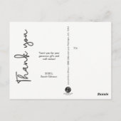 Gepersonaliseerde Meisje verjaardag dank u Briefkaart (Achterkant)